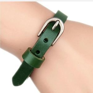 Women Wrist Strap Buckle Leather Bracelet Friendship Bracelet Punk Bangle US